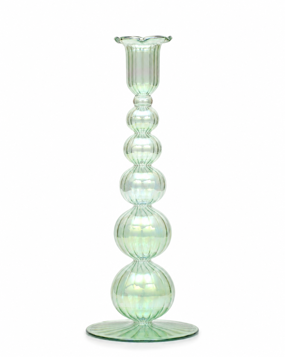 Qubba Sphere Candlestick — Hand-Blown Egyptian Glass & 24K Gold