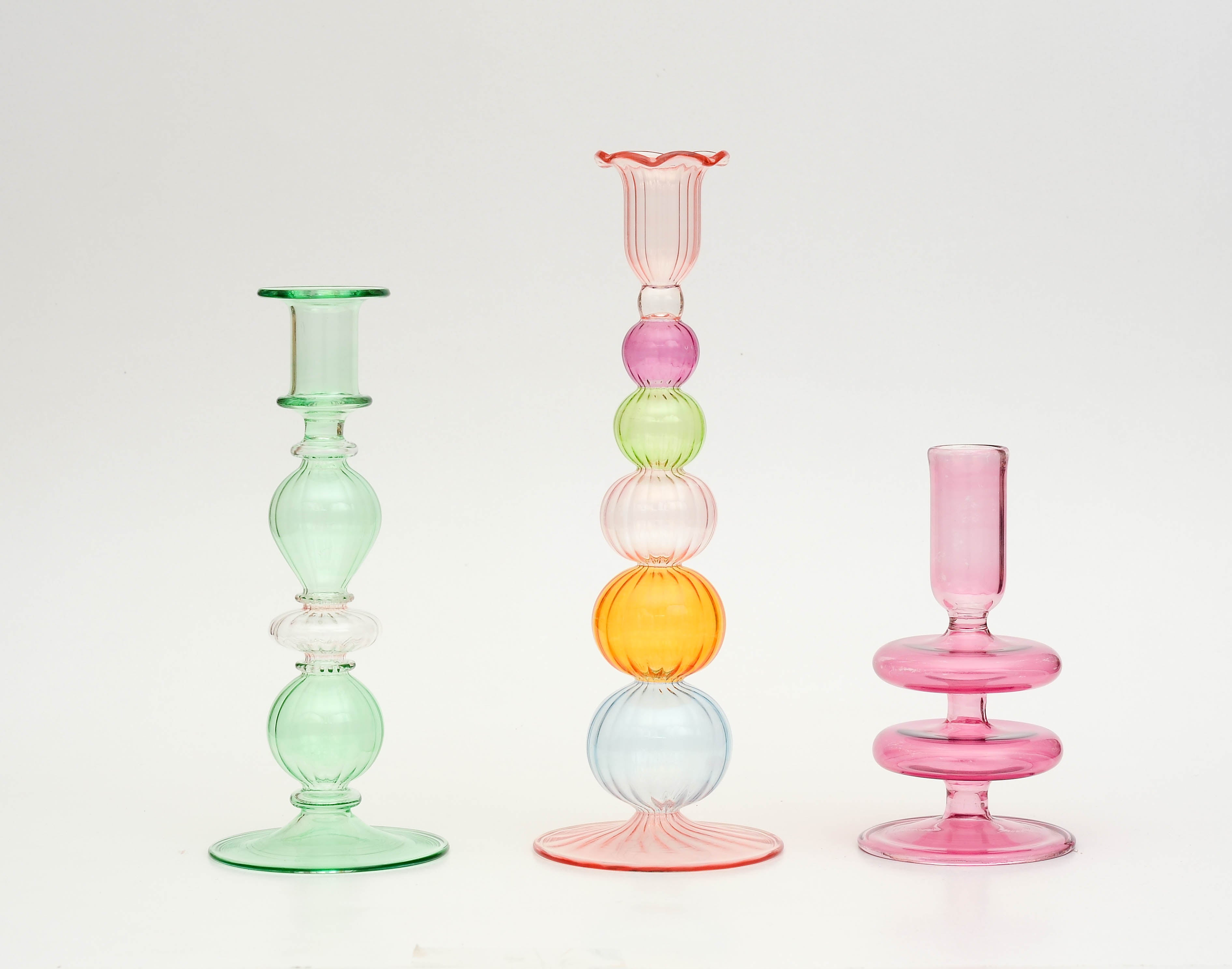Farah — Stacked Bubble Candlestick in Rainbow Pastels