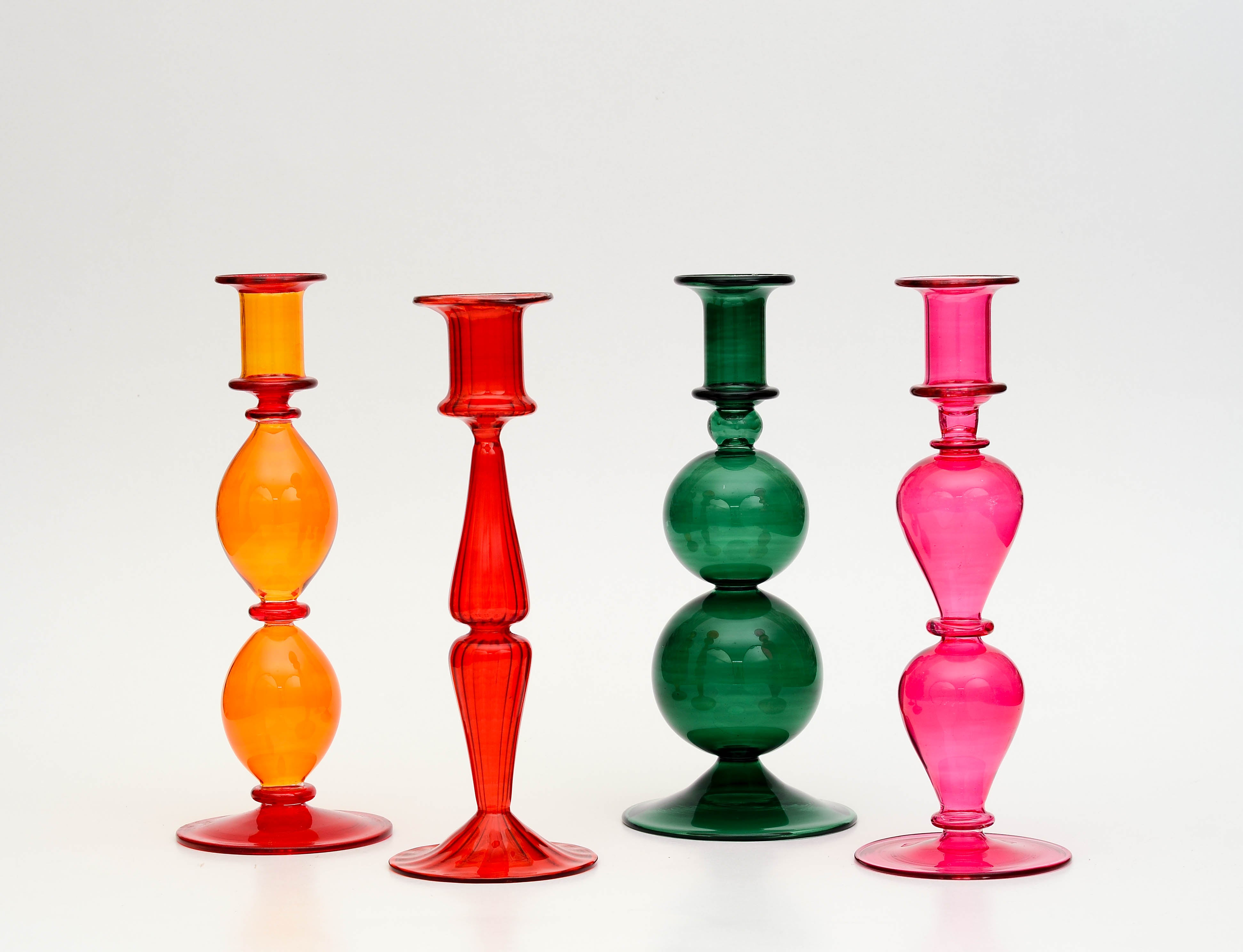 Nara — Emerald Green Glass Candlestick
