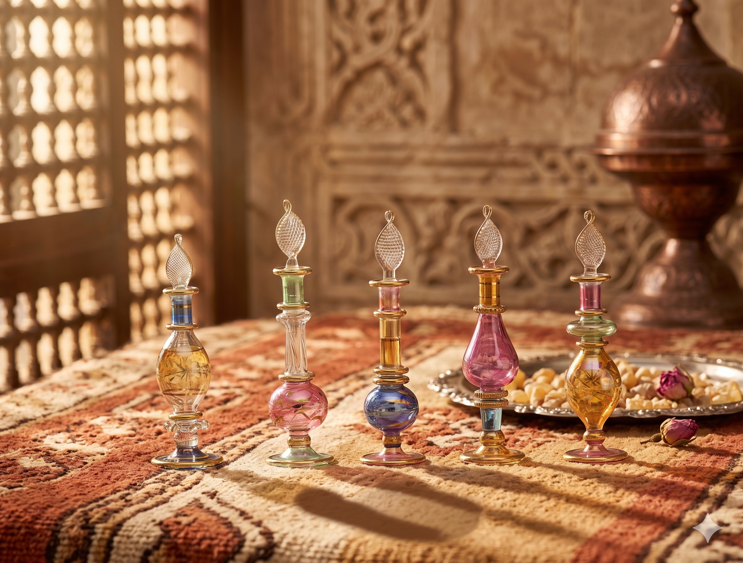 Nile Quintet — Five Hand-Blown Bottles